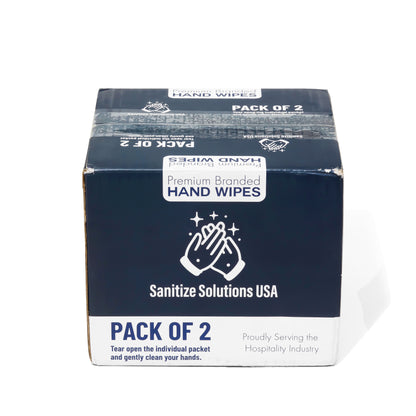 100 Individually Wrapped Hand Wipes, (2 x 50 Packs)